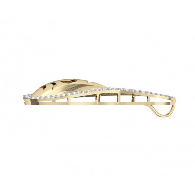 Contemporary Two tone Diamond Earclips